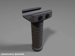 vertical grip - foregrip - attachment - pbr - 4k textures - unity - unreal 3D Model