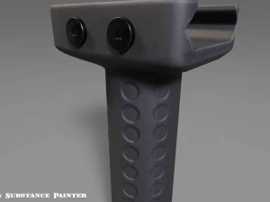 vertical grip - foregrip - attachment - pbr - 4k textures - unity - unreal 3D Model
