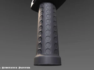 vertical grip - foregrip - attachment - pbr - 4k textures - unity - unreal 3D Model