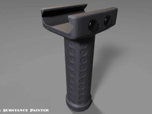 vertical grip - foregrip - attachment - pbr - 4k textures - unity - unreal 3D Model