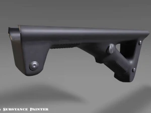 angled grip - foregrip - attachment - pbr - 4k textures - unity - unreal 3D Model