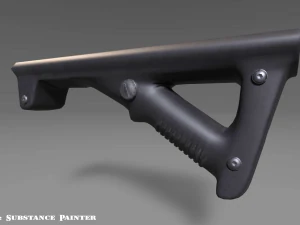 angled grip - foregrip - attachment - pbr - 4k textures - unity - unreal 3D Model