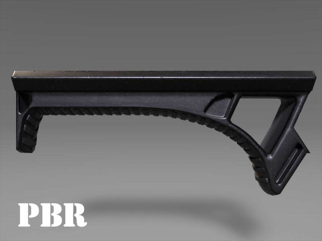 angled grip - foregrip - attachment - pbr - 4k textures - unity - unreal 3D Model .c4d .max .obj .3ds .fbx .stl .blend 