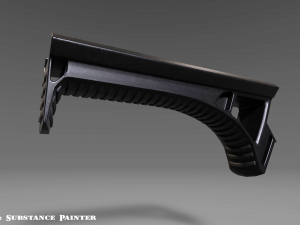 angled grip - foregrip - attachment - pbr - 4k textures - unity - unreal 3D Model