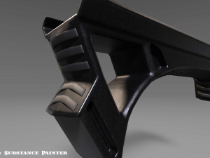 angled grip - foregrip - attachment - pbr - 4k textures - unity - unreal 3D Model