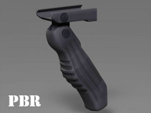 folding grip - foregrip - attachment - pbr - 4k textures - unity - unreal 3D Model