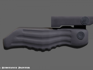 folding grip - foregrip - attachment - pbr - 4k textures - unity - unreal 3D Modell