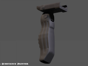 folding grip - foregrip - attachment - pbr - 4k textures - unity - unreal 3D Modell