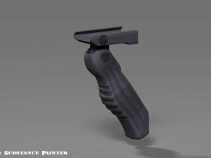 folding grip - foregrip - attachment - pbr - 4k textures - unity - unreal 3D Modell