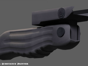 folding grip - foregrip - attachment - pbr - 4k textures - unity - unreal 3D Modell