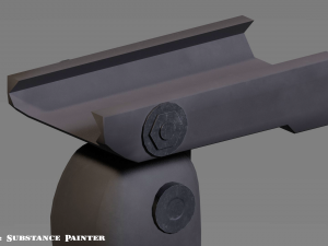 folding grip - foregrip - attachment - pbr - 4k textures - unity - unreal 3D Modell