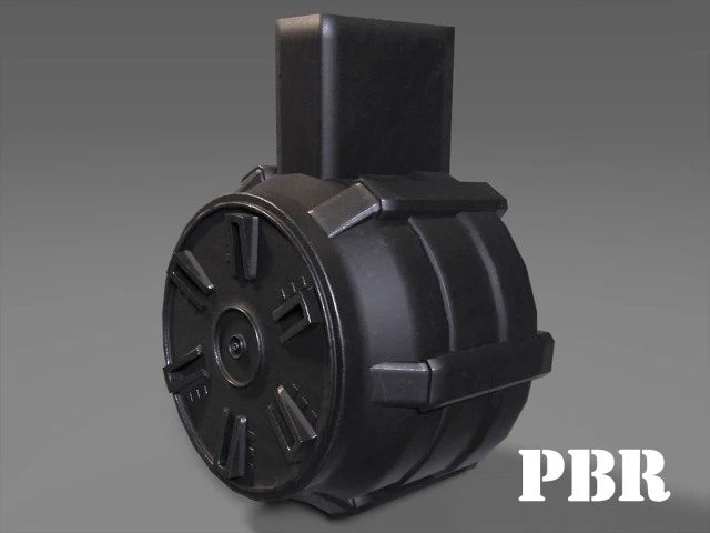 revista de bateria redonda - anexo - pbr - texturas 4k - unidade - irreal Modelo 3D .c4d .max .obj .3ds .fbx .stl .blend 