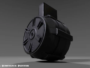 revista de bateria redonda - anexo - pbr - texturas 4k - unidade - irreal Modelo 3D