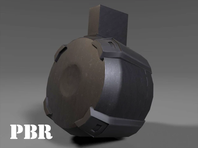 круглий барабанний журнал - вкладення - pbr - текстури 4k - unity - unreal 3D Модель .c4d .max .obj .3ds .fbx .stl .blend 