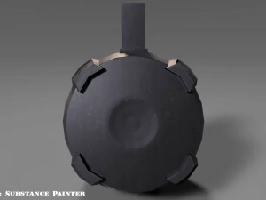 круглий барабанний журнал - вкладення - pbr - текстури 4k - unity - unreal 3D Модель