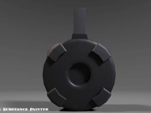 круглий барабанний журнал - вкладення - pbr - текстури 4k - unity - unreal 3D Модель