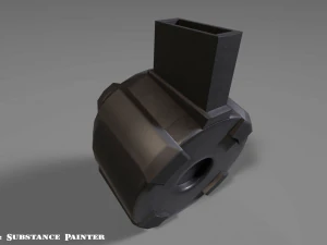 круглий барабанний журнал - вкладення - pbr - текстури 4k - unity - unreal 3D Модель