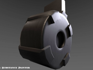 round drum magazine - attachment - pbr - 4k textures - unity - unreal Modelo 3D