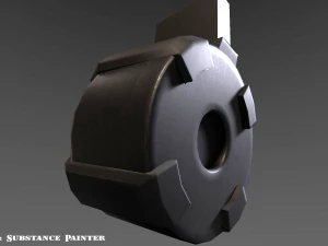 круглий барабанний журнал - вкладення - pbr - текстури 4k - unity - unreal 3D Модель