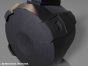 round drum magazine - attachment - pbr - 4k textures - unity - unreal Modelo 3D