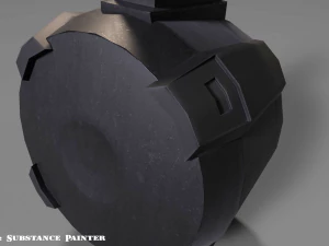 круглий барабанний журнал - вкладення - pbr - текстури 4k - unity - unreal 3D Модель