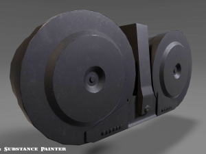 double round drum magazine - attachment - pbr - 4k textures - unity - unreal Model 3D