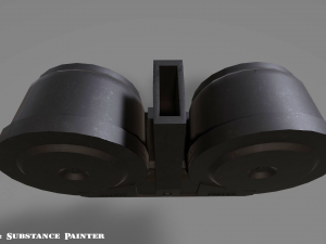 double round drum magazine - attachment - pbr - 4k textures - unity - unreal Model 3D
