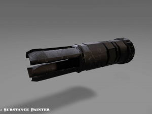 barrel attachments pack - flash - muzzle - suppressor - pbr - 4k textures 3D Model