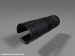 barrel attachments pack - flash - muzzle - suppressor - pbr - 4k textures 3D Model