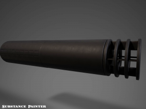 barrel attachments pack - flash - muzzle - suppressor - pbr - 4k textures 3D Model