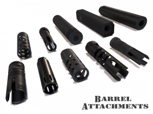 paquete de accesorios de ca&ntilde;&oacute;n - flash - boca - supresor - pbr - texturas 4k Modelo 3D