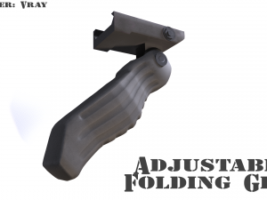 foregrip attachments pack - vertical - angled - folding - pbr - 4k textures 3Dモデル
