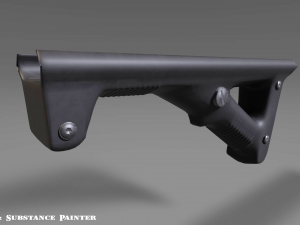 foregrip attachments pack - vertical - angled - folding - pbr - 4k textures 3Dモデル