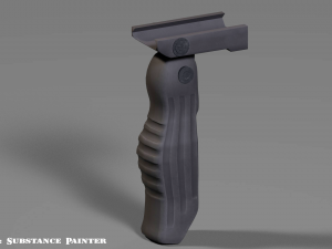 foregrip attachments pack - vertical - angled - folding - pbr - 4k textures 3Dモデル