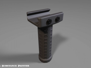 foregrip attachments pack - vertical - angled - folding - pbr - 4k textures 3Dモデル