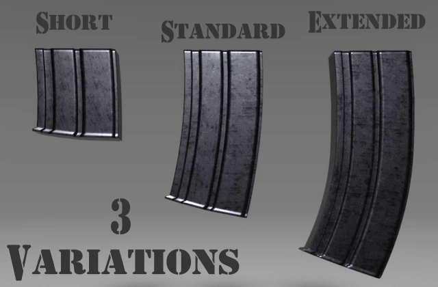 ammunition magazine - clip - attachment - pbr - 4k textures - unity - unreal Modèle 3D .c4d .max .obj .3ds .fbx .stl .blend 