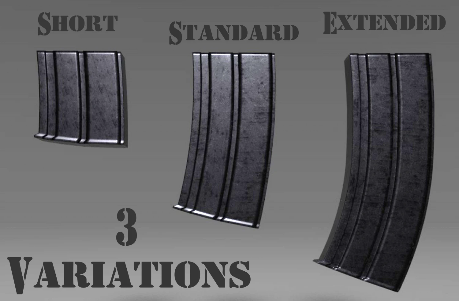 ammunition magazine - clip - attachment - pbr - 4k textures - unity - unreal 3D Model .c4d .max .obj .3ds .fbx .stl .blend 