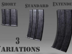 ammunition magazine - clip - attachment - pbr - 4k textures - unity - unreal 3D Model