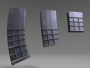 ammunition magazine - clip - attachment - pbr - 4k textures - unity - unreal Modelo 3D
