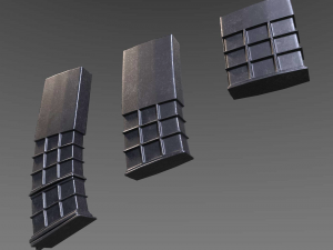 ammunition magazine - clip - attachment - pbr - 4k textures - unity - unreal Modelo 3D