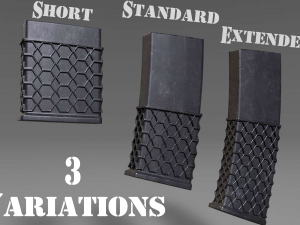 ammunition magazine - clip - attachment - pbr - 4k textures - unity - unreal 3D Model