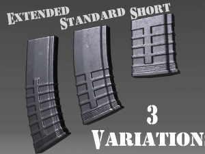 ammunition magazine - clip - attachment - pbr - 4k textures - unity - unreal 3D Model