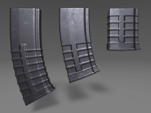 ammunition magazine - clip - attachment - pbr - 4k textures - unity - unreal 3D Model