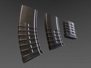 ammunition magazine - clip - attachment - pbr - 4k textures - unity - unreal 3D Model