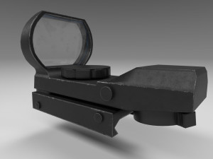 coyote sight - red dot - attachment - pbr - 4k textures - unity - unreal 3D मॉडल