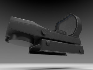coyote sight - red dot - attachment - pbr - 4k textures - unity - unreal 3D मॉडल