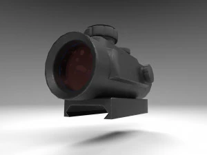 red dot - cqb sight - attachment - pbr - 4k textures - unity - unreal 3D Model
