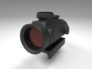 red dot - cqb sight - attachment - pbr - 4k textures - unity - unreal 3D Model
