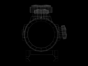 red dot - cqb sight - attachment - pbr - 4k textures - unity - unreal 3D Model