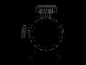 red dot - cqb sight - attachment - pbr - 4k textures - unity - unreal 3D Model